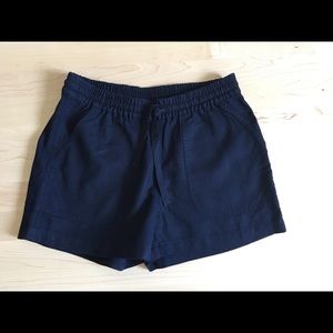 JCrew Black Linen Pull On Shorts, NWT XS